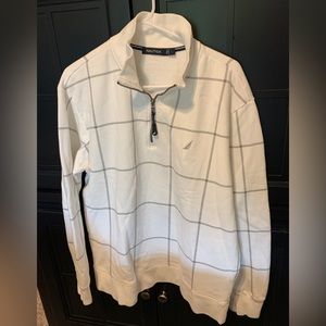 Mens Nautica long Sleeved Zippered Sweatshirt (Size Large)
